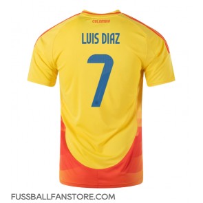 Kolumbien Luis Diaz #7 Replik Heimtrikot Copa America 2024 Kurzarm